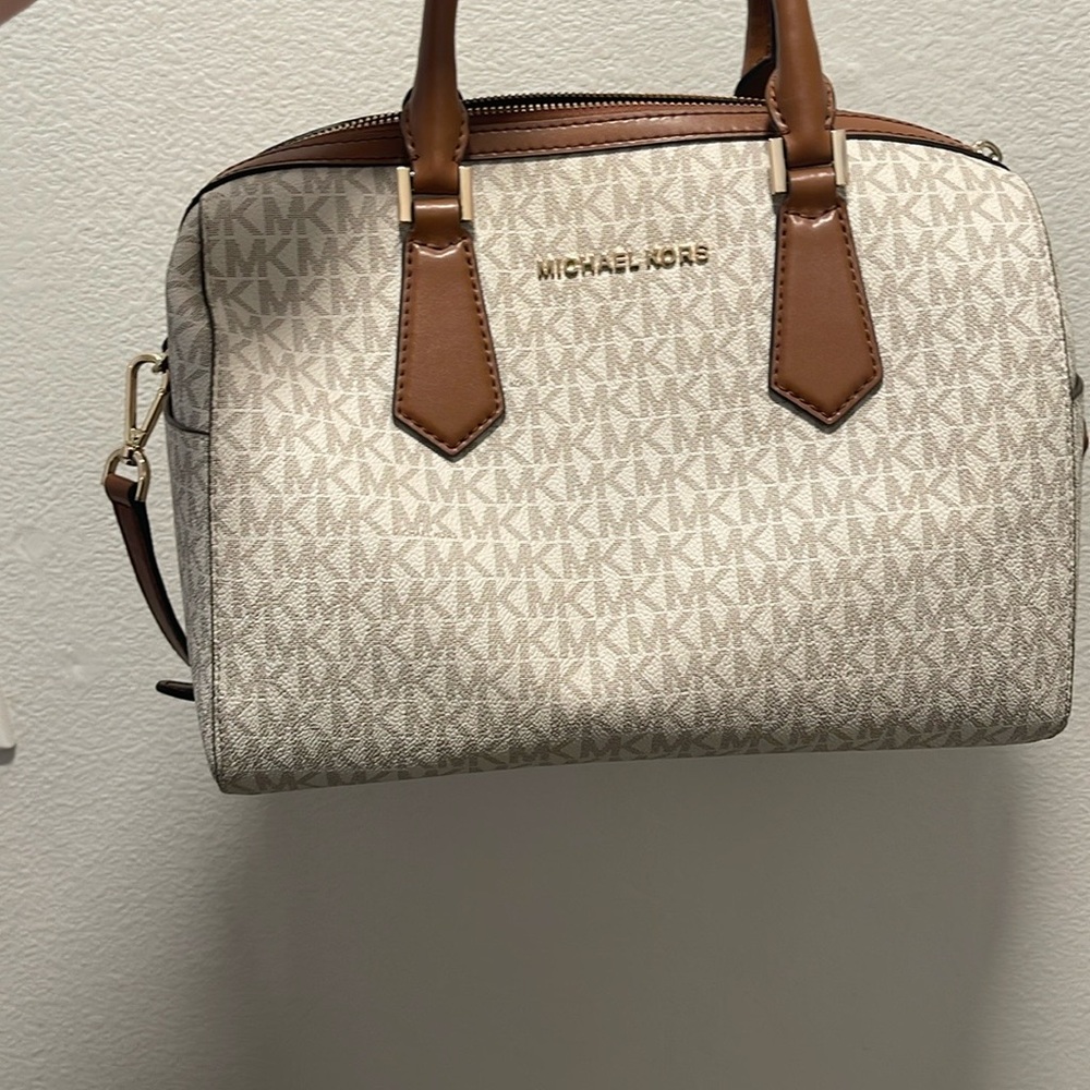 Michael Kors Brown and Cream Women's Bag